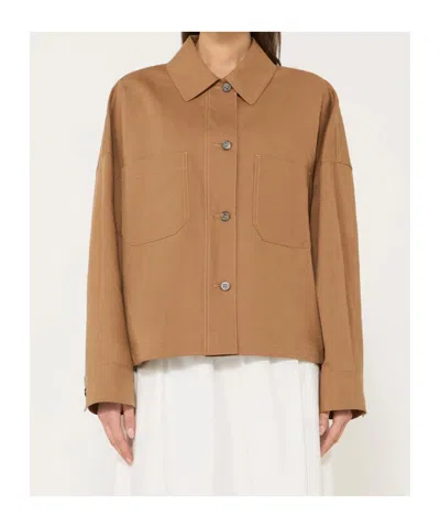 Weekend Max Mara Long Sleeve Jacket In Brown