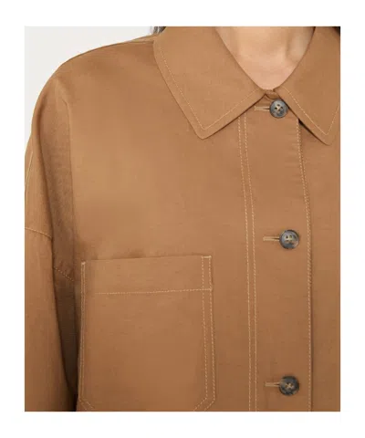Weekend Max Mara Long Sleeve Jacket In Brown