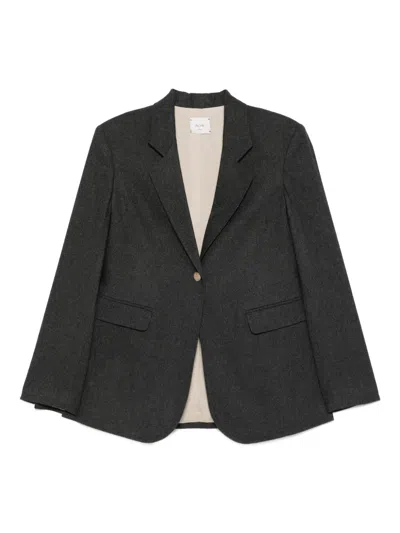 Alysi Flannel Single-breasted Jacket In Gray