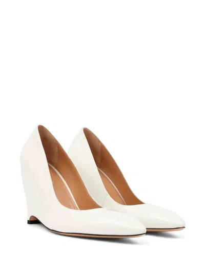Maison Margiela Womens White H55 Pointed-toe Leather Courts Eur 40 / 7 Uk In Animal Print