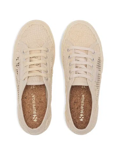 Superga Macramé Sneakers In Nude