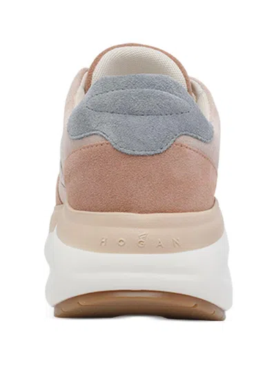 Hogan Neutrals Calfskin Suede Panel Sneakers In Multi