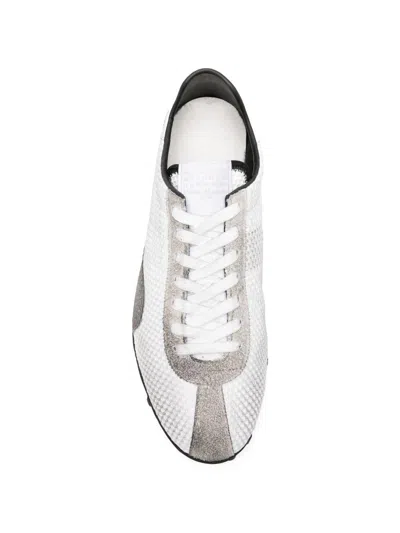 Maison Margiela Timeless Leather Sneakers For Men In White