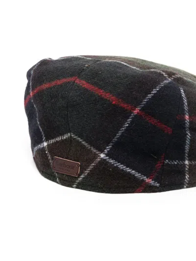 Barbour Gallingale Tartan Flat Cap In Metallic