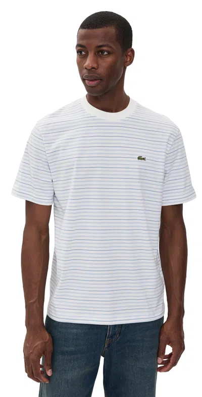 Lacoste Striped Round-neck T-shirt In Multi