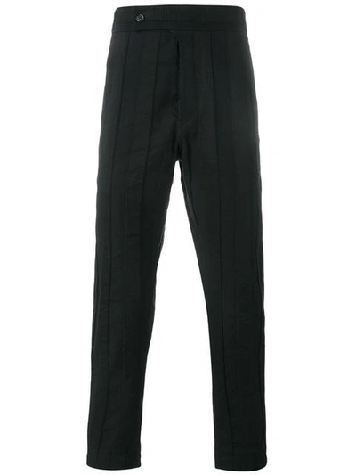 Ann Demeulemeester Detroyed Cotton Trousers In Black
