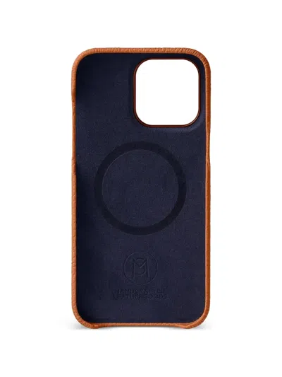 Maison De Sabre Leather Iphone 15 Pro Max Case In Brown