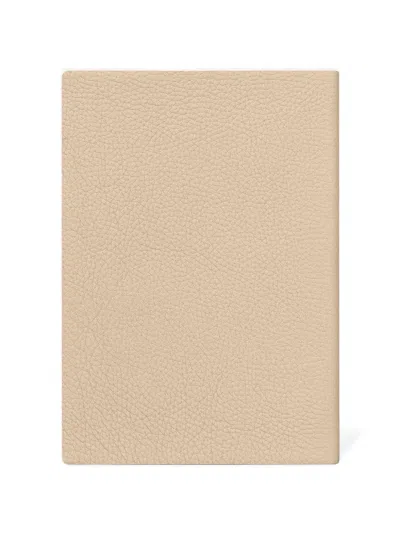 Maison De Sabre Leather Notebook In Neutral