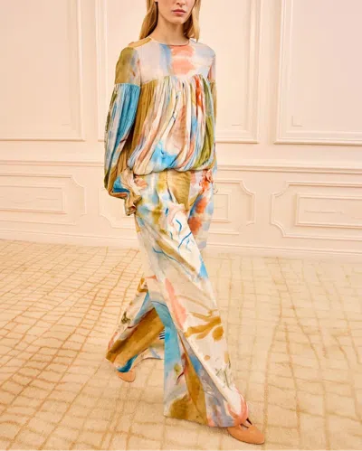 Ulla Johnson Pearl Silk Blouse In Multi