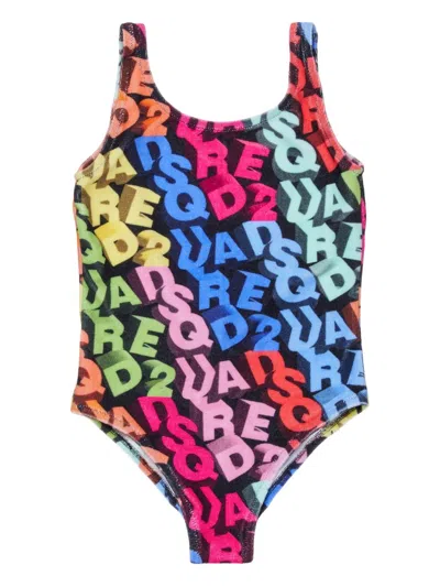 Dsquared2 Lettering One-piece In Multi