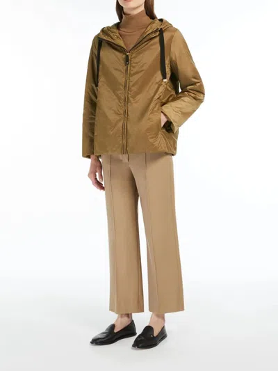 Max Mara The Cube Puffer Jacket In Brown