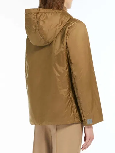 Max Mara The Cube Puffer Jacket In Brown