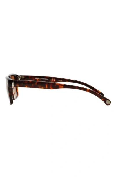 Brooks Brothers 52mm Rectangular Sunglasses In Brown