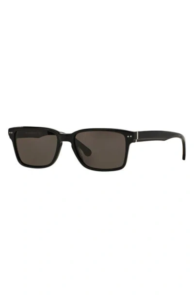 Brooks Brothers 52mm Rectangular Sunglasses In Black
