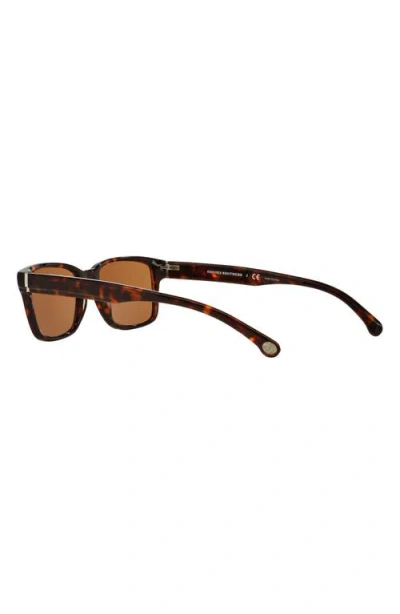 Brooks Brothers 52mm Rectangular Sunglasses In Brown