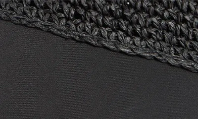 Bcbg Raffia Face Framer Adjustable Hat In Black