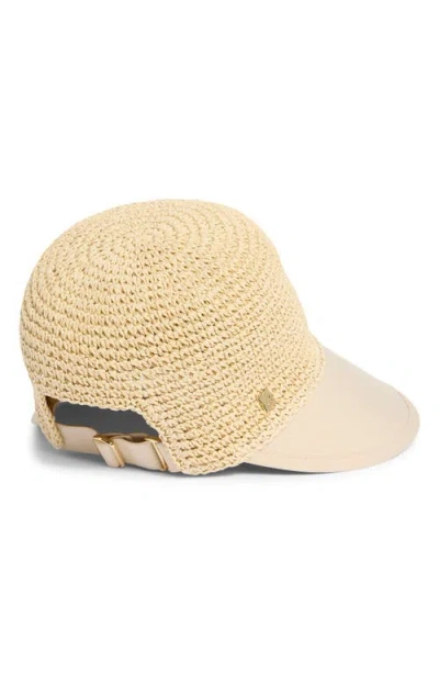 Bcbg Raffia Face Framer Adjustable Hat In Brown