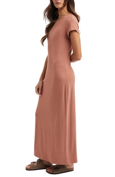Wishlist Basic Maxi T-shirt Dress In Brown