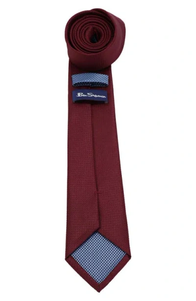 Ben Sherman Textured Solid Tie In Red
