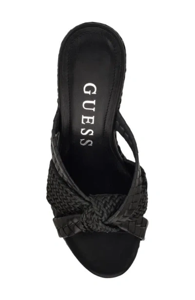 Guess Eveh Platform Wedge Sandal In Black