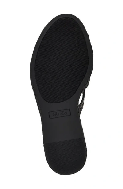 Guess Eveh Platform Wedge Sandal In Black