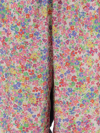 Péro Floral-pattern Silk Trousers In Multi