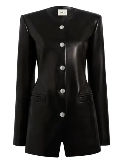 Khaite Naran Button Jacket In Black