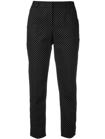 Dolce & Gabbana Polka Dot Cropped Trousers - Black