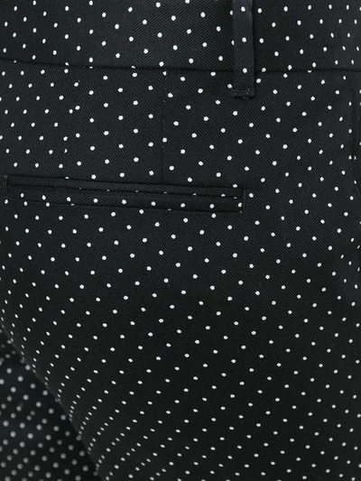 Shop Dolce & Gabbana Polka Dot Cropped Trousers - Black
