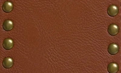 Bp. Angular Studded Faux Leather Belt In Brown