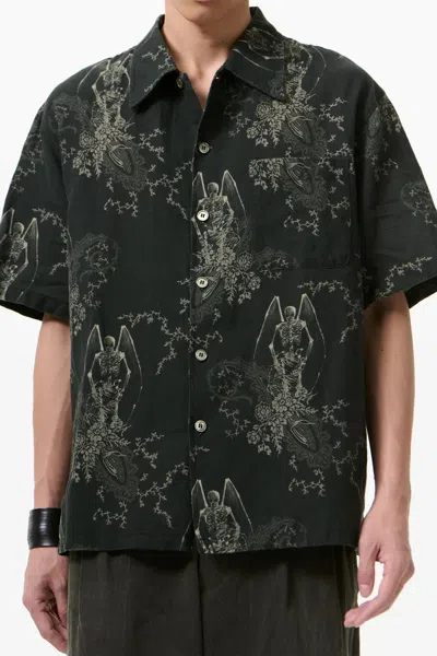 Our Legacy Mens Death Paisley Print Graphic-print Short-sleeve Cotton And Linen Shirt In Multi