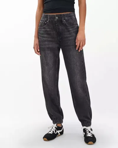 Rag & Bone Miramar Jogger Cotton Terry Sweatpant Jeans In Black