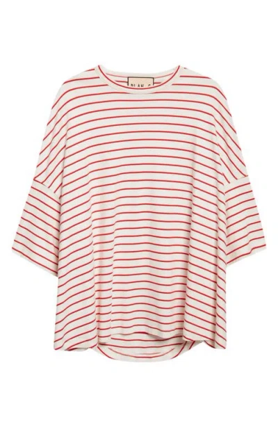 Plan C Stripe Oversize Cotton T-shirt