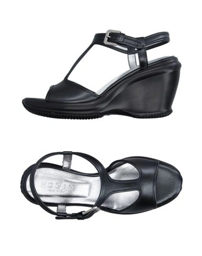 Hogan Sandals In Black