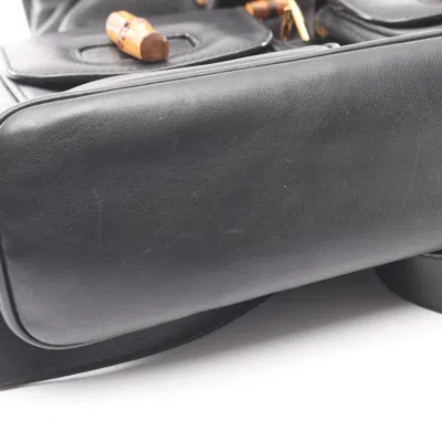 Pre-owned Gucci Black Leather Backpack ()