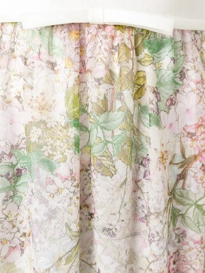 Shop Giambattista Valli Floral Print Sheer Skirt