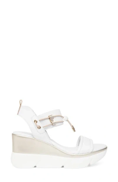 Nerogiardini Platform Wedge Sandal In White