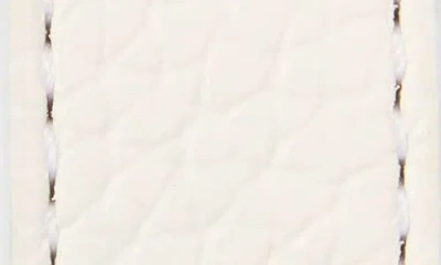 Veronica Beard Dash Leather Belt In White