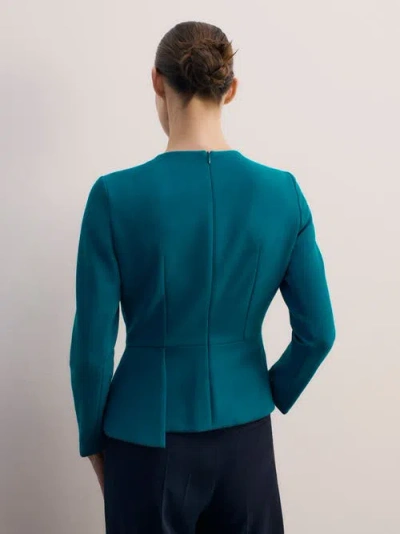 The Fold Malone Woven Top In Blue