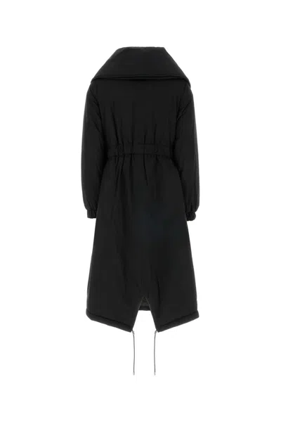 Moorer Eneida Polyester Down Jacket High Collar In Black