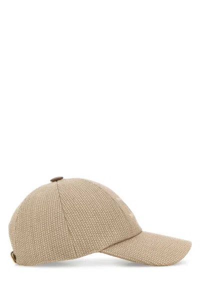 Max Mara Sand Raffia Circense Baseball Cap In Neutral