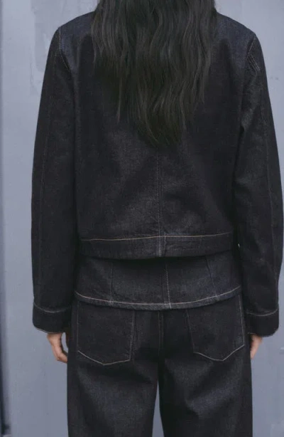 Mango Cazadora Clemence Jacket In Blue