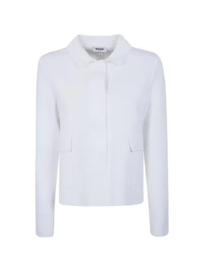 Base Cropped Squaerd Jacket In White