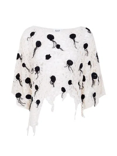Aviu Pois Embroidered Bluse In Multi