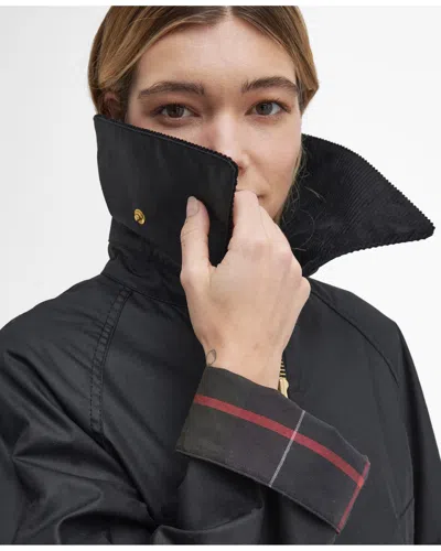 Barbour Allerston Womens Wax Jacket In Black