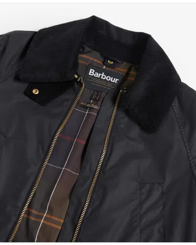 Barbour Allerston Womens Wax Jacket In Black