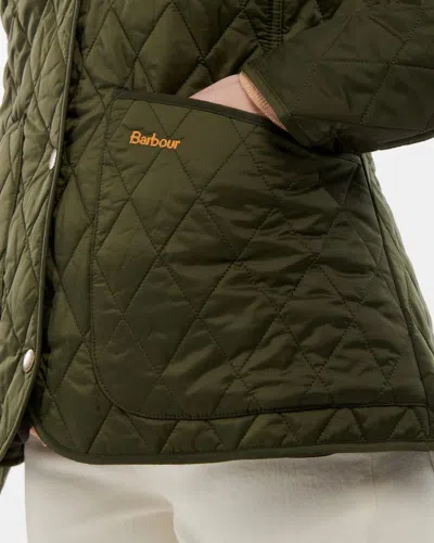 Barbour Annandale Corduroy-trimmed Quilted Shell Jacket In Green