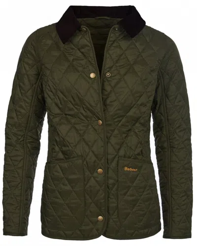 Barbour Annandale Corduroy-trimmed Quilted Shell Jacket In Green