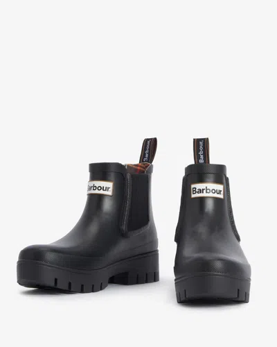 Barbour Halton Womens Chelsea Wellies In Black
