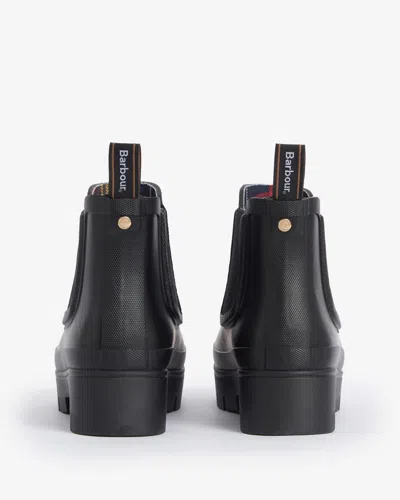 Barbour Halton Womens Chelsea Wellies In Black